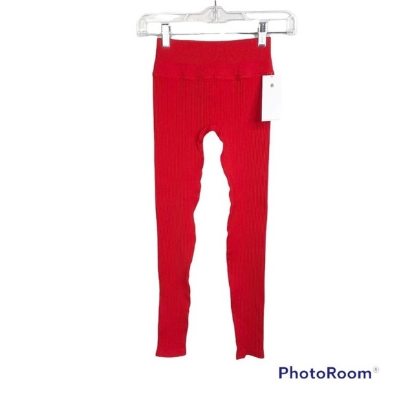 Spiritual Gangster red Rishi Seamless leggings size XS/S NWT - Picture 1 of 5